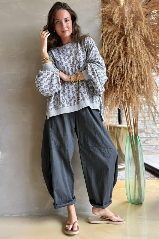 Paloma Classic Barrel Pant Charcoal